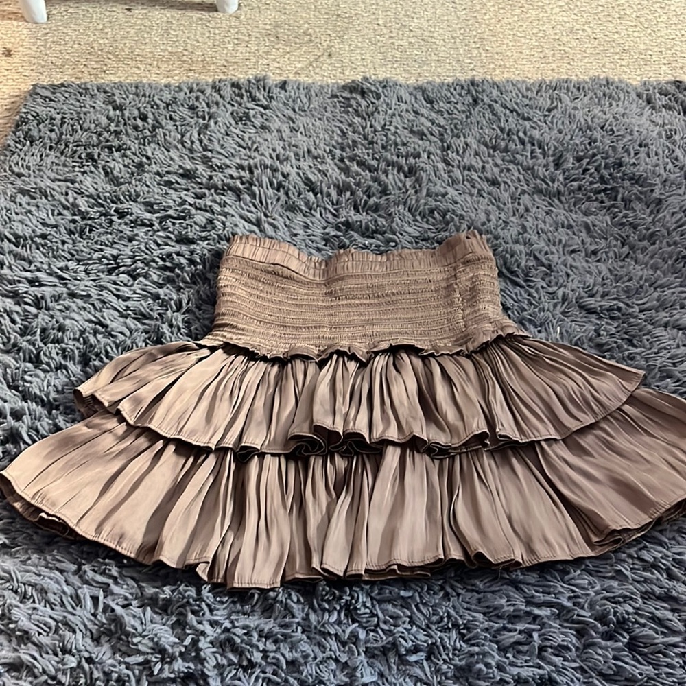 Brown preppy skirt